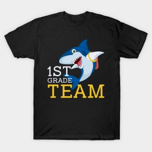 Shark Team First 1st Grade Back To School Teacher Student T-Shirt